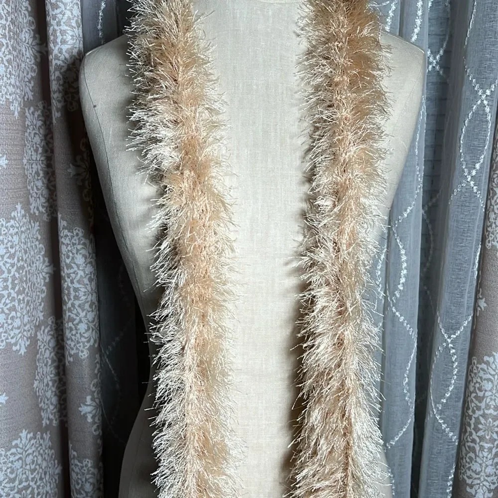 EUC Hand Knit Eyelash Yarn Scarf